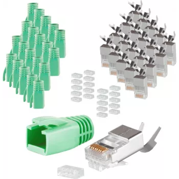 Conector de cable RJ-45 ShiverPeaks 72067-20G verde