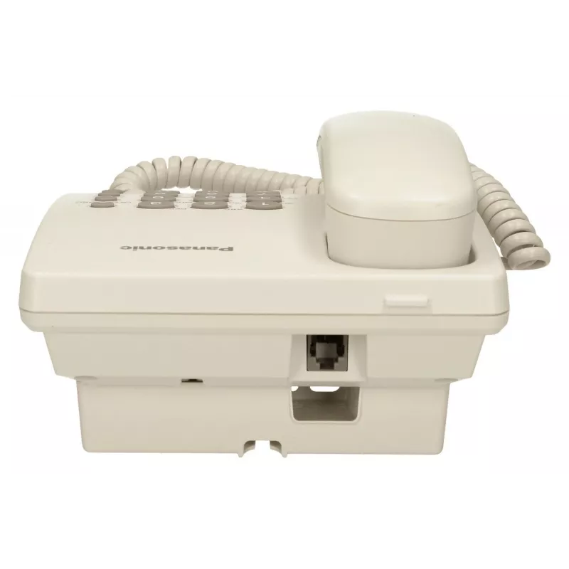 Panasonic KX-TS500PDW teléfono con cable, montable en pared, marcación por tonos/pulsos, blanco