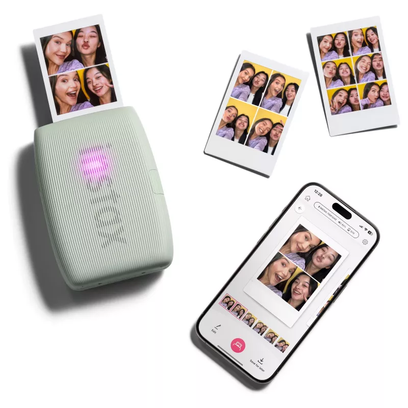 Fujifilm instax mini Link 3 EX D 16832156 impresora, 800 x 600 DPI, impresiones de 6,2 x 4,6 cm, Bluetooth, verde salvia