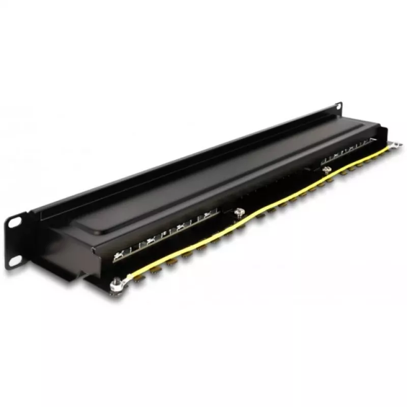 Panel de parcheo DeLOCK 66876 1U Cat6a negro metal