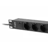 Lanberg PDU-03E-0200-BK Unidad de distribución de energía (PDU) 3 salidas AC 1U negro