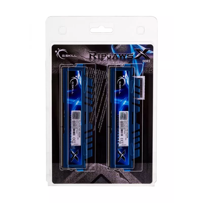 Memoria de sobremesa DDR3 16GB (2x8GB) 2133MHz G.SKILL RipjawsX DIMM 240 pines, 1,6V, CL12, doble canal, disipador