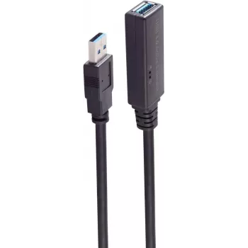 Cable USB ShiverPeaks BS13-39075 10 m USB A Negro