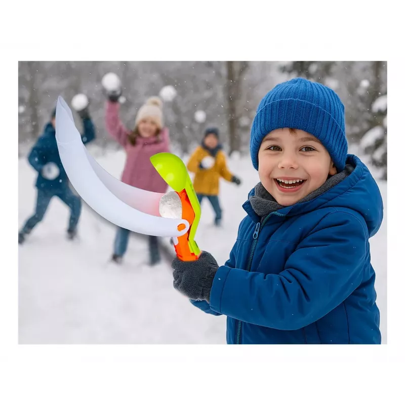 Molde de bolas de nieve Jamara Snow Play lanzabolas 2en1, multicolor, 0,21 kg