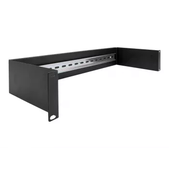 Delock 66884 Panel de carril DIN de 19 pulgadas, 2U, negro