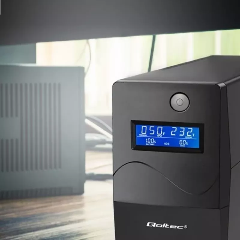 SAI Qoltec Monolith (sistema de alimentación ininterrumpida) doble conversión (online) 1 kVA 600 W 2 tomas Schuko