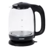 Mesko | Hervidor | MS 1302b | Eléctrico | 2200 W | 1,7 L | Vidrio | Base giratoria 360° | Negro
