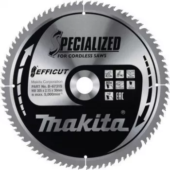 Makita Specialized EFFICUT - disco de sierra circular - para madera, metal - 305 mm - 80 dientes