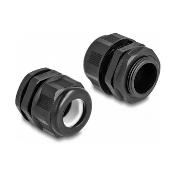 Prensaestopas DeLOCK EX M25 negro 2 uds. poliamida