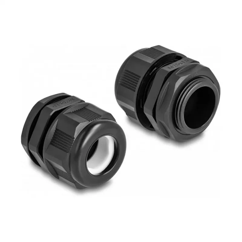 Prensaestopas DeLOCK EX M25 negro 2 uds. poliamida