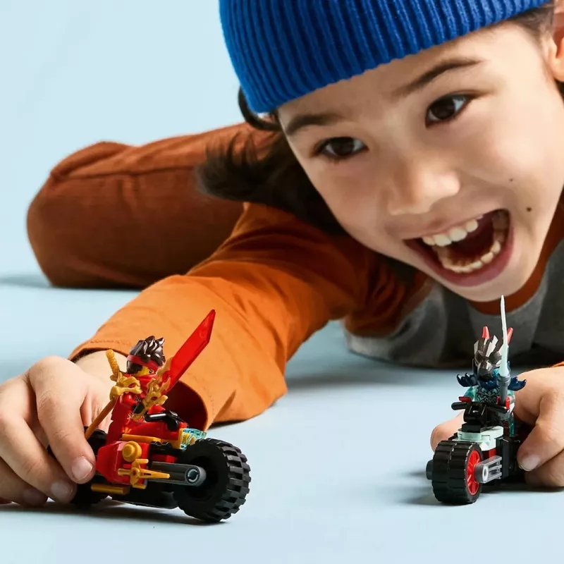 Set de construcción LEGO NINJAGO 71838 Carrera de velocidad en moto de Kai — 79 piezas, 2 minifiguras, edad 6+, dimensiones 40×30×90 mm