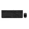Teclado ratón incluido CHERRY DC 2000 Universal USB AZERTY Belga Negro