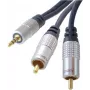 Cable de audio shiverpeaks SP30832-10 10 m 3,5 mm 2 x RCA azul - cromo (SP30832-10)