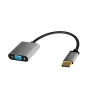 LogiLink CDA0109 Adaptador de cable DisplayPort a VGA 0,15 m Negro Gris