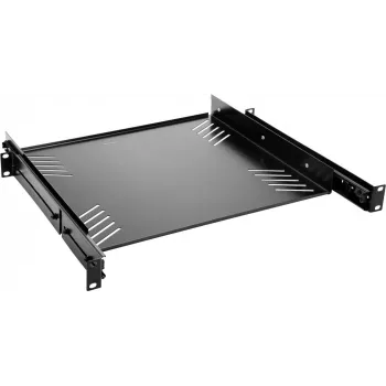 Bandeja para rack Omnitronic 30100840 1U extraíble — bandeja de acero de 1U ajustable para racks de 19 pulgadas