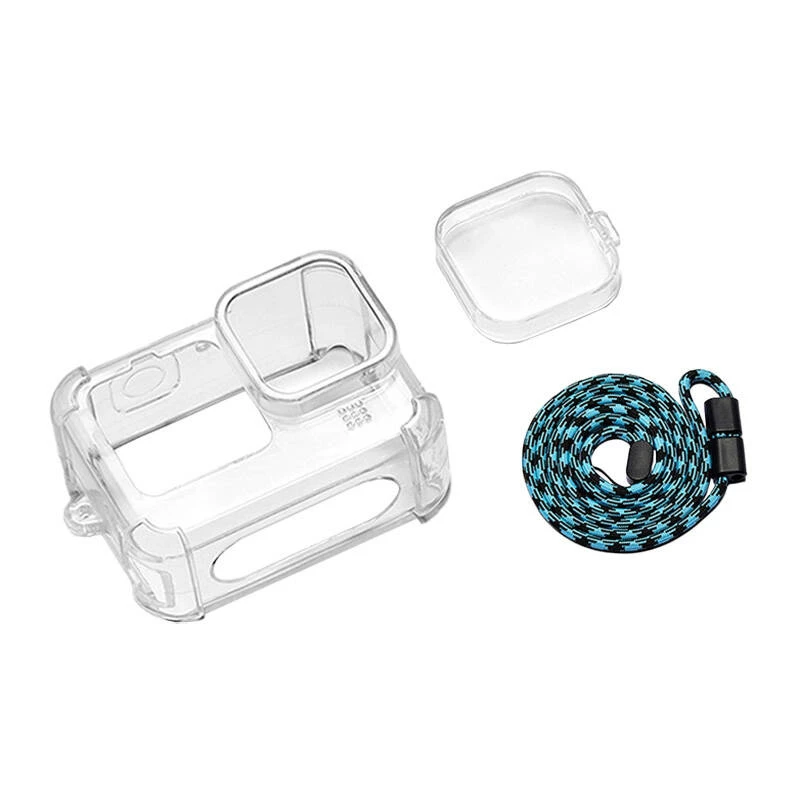 Funda con tapa de objetivo y correa de cuello PULUZ para GoPro Hero 9 / 10 / 11