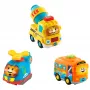 Set de vehículos de juguete VTech Tut Tut Baby Flitzer — 3 uds.: autobús, helicóptero, hormigonera