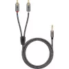 Goobay 65284. Conexión 1: 3.5mm, conector 1 sexo: macho, conexión 2: 2 x RCA, conector 2 sexo: macho, material del cable: C