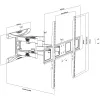 Soporte de pared para TV MACLEAN MC-423 para pantallas de 43–100 pulgadas, capacidad de carga 80 kg