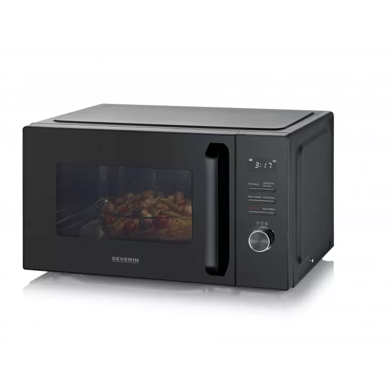 Microondas combinado SEVERIN MW 7798, de sobremesa, 29 l, 900 W, negro, plato giratorio de 315 mm