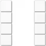 JUNG A 504 TSA WW Juego de pulsadores cuádruple, blanco