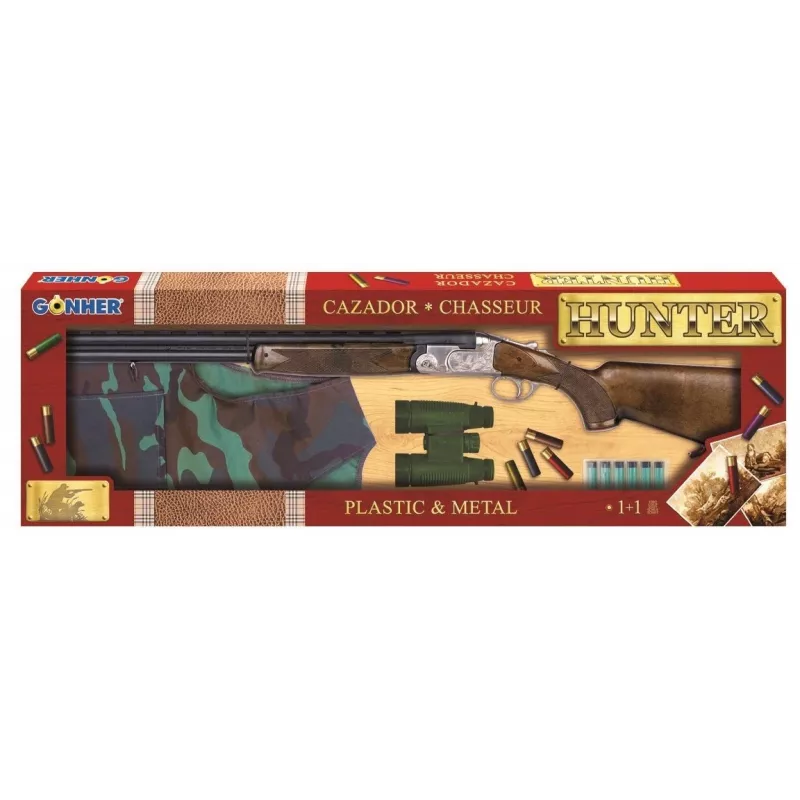 Set de escopeta de juguete Pulio 155617/0 con chaleco portacartuchos