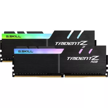 DIMM 16 GB DDR4-3200 (2x 8 GB) kit dual, memoria RAM negra, F4-3200C16D-16GTZR, Trident Z RGB, INTEL XMP