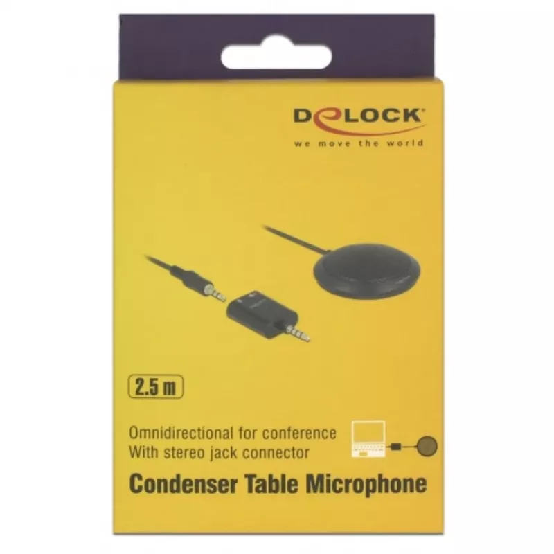 Micrófono de mesa DeLOCK 65873 Negro