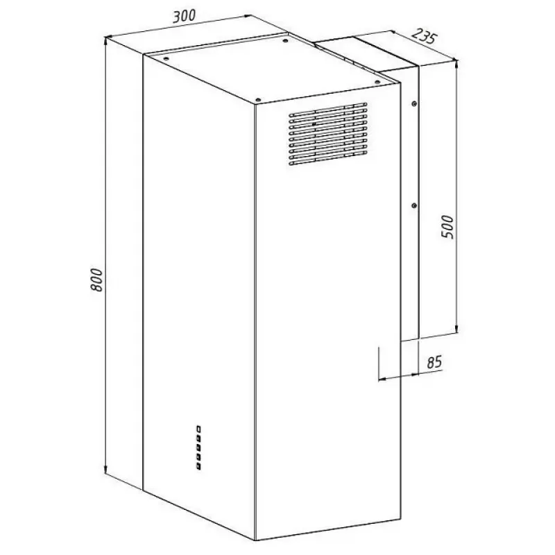 Campana extractora AKPO WK-4 BALMERA WL esbelta Negro MAT T450 M3