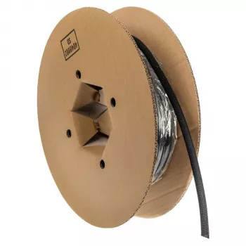 Tubo de gestión de cables Label the Cable LTC Pro 5111, 10 m, negro – para agrupar y organizar cables