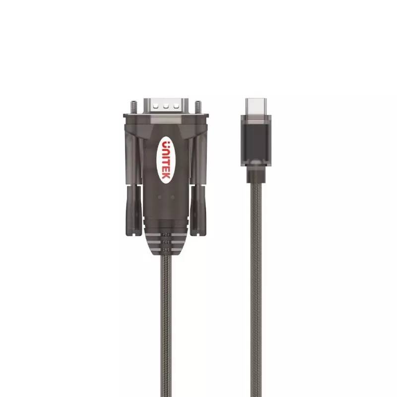 Unitek Y-1105K adaptador de USB-C a RS-232, 1,5 m, negro