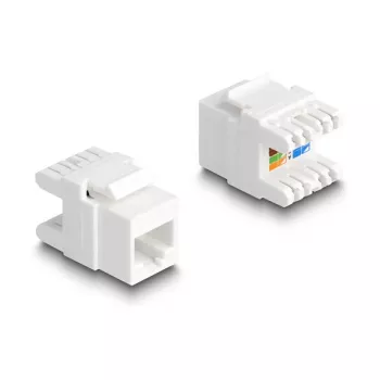 Módulo Keystone DeLOCK 88131 plano RJ-45 blanco