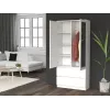 Armario ropero Topeshop SS-90 BIEL LUSTRO 5 baldas 2 puertas blanco