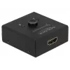 DeLock HDMI 2-1 bidireccional 4K 60 Hz compacto - Retail Box - Conmutador de vídeo/audio - 2 x HDMI - sobremesa (64072)