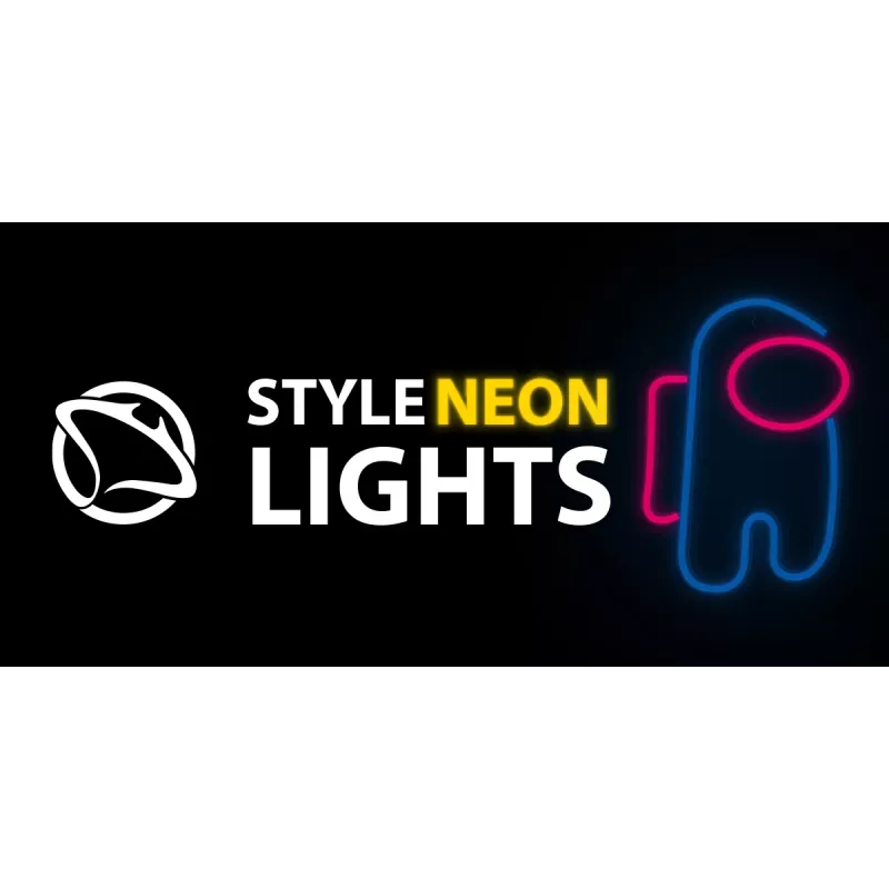 Lámpara LED de neón decorativa MANTA SNL27BLT Style Neon Lights ASTRONAUT, lámpara LED de acento de mesa y pared lista para enchufar