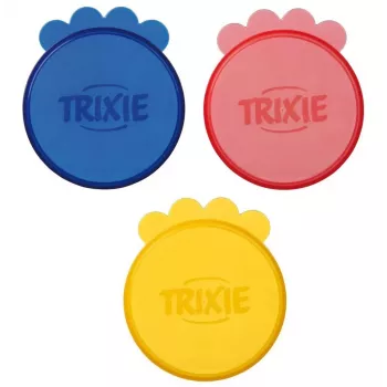 Tapa para latas Trixie TX-24551 plástico 7,6 cm redonda, pack de 3, para perros y gatos