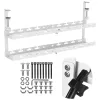 Organizador de cables bajo mesa MACLEAN MC-102W – soporte de acero para montaje bajo mesa, longitud regulable, compatible con tableros de 0,5–5 cm, carga 5 kg, blanco