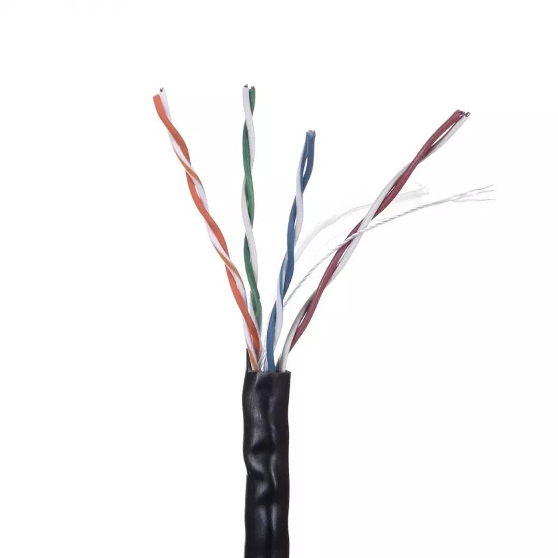 Cable de red LANBERG LCU6-10CC-0305-BK U/UTP Cat6 305 m, 23 AWG, CCA, 250 MHz, negro