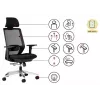 SPECTRUM silla de oficina ergonómica negra