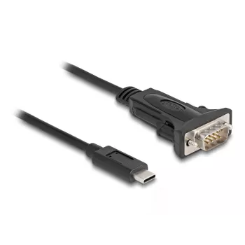 Adaptador DeLOCK USB Type-C a RS-232 D-Sub 9 pines conector macho 0,25 m