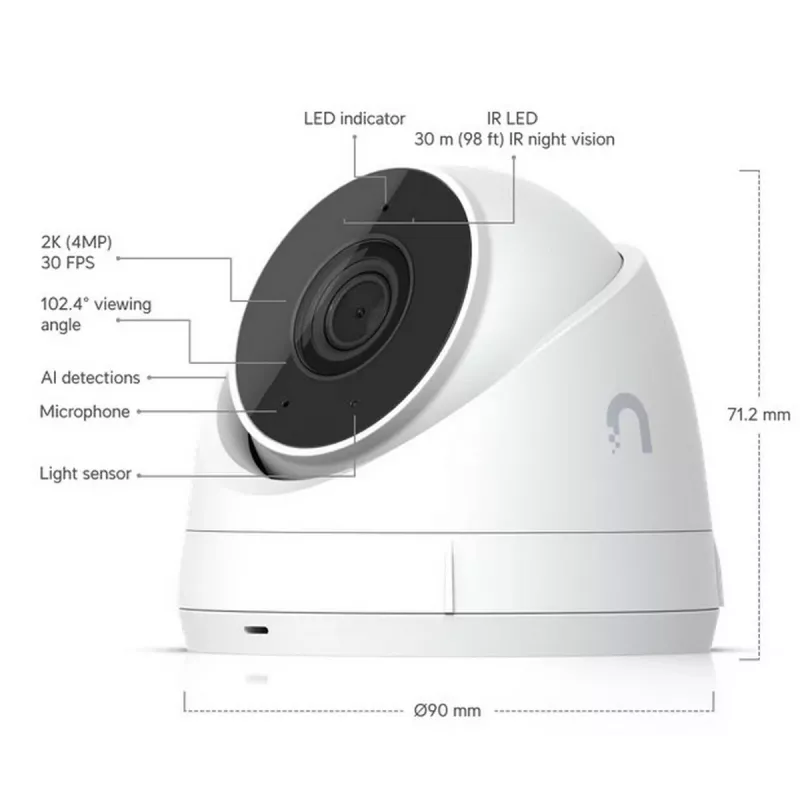 Kit de videovigilancia Ubiquiti UNVR-Instant con cable