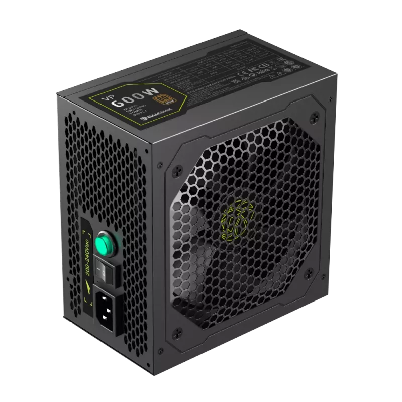 Fuente de alimentación Gamemax, 80 PLUS, Standard | VP 600S | 600 W