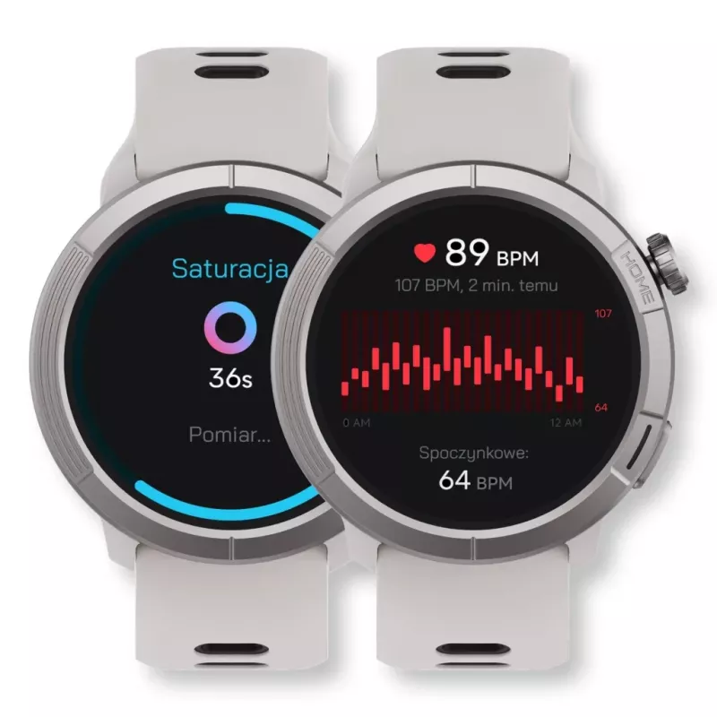 Smartwatch Stelio Activ Pro GPS modelo STSWA102TN, caja de titanio de 46 mm