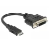 Adaptador de cable de vídeo DeLOCK 65564 0,2 m HDMI tipo C a DVI‑D negro