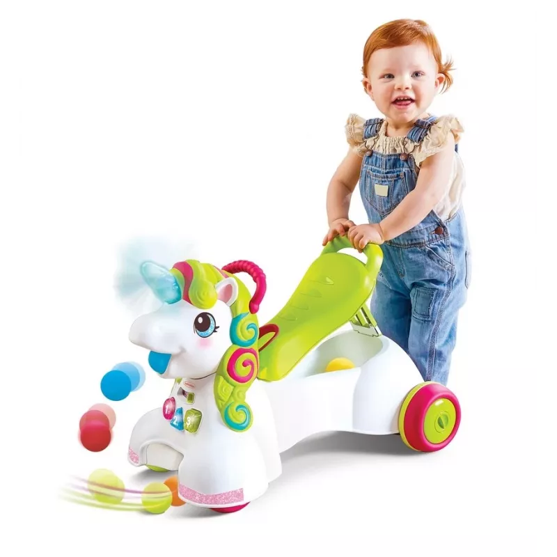 Vehículo montable, Pusher 3en1 - Unicornio