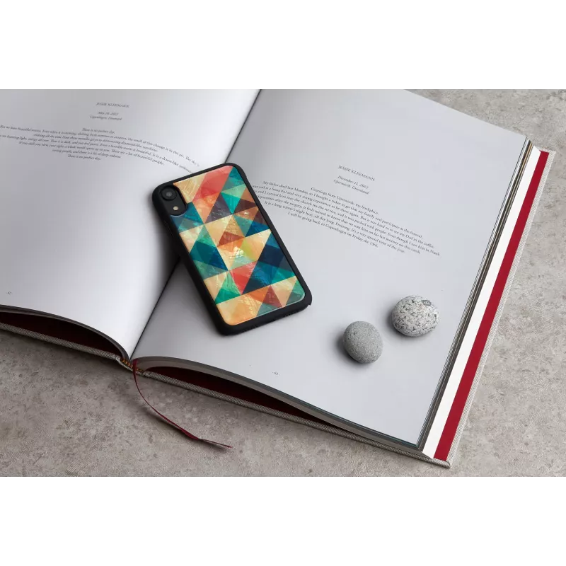 Funda para smartphone iKins para iPhone XR — funda protectora Mosaic negra