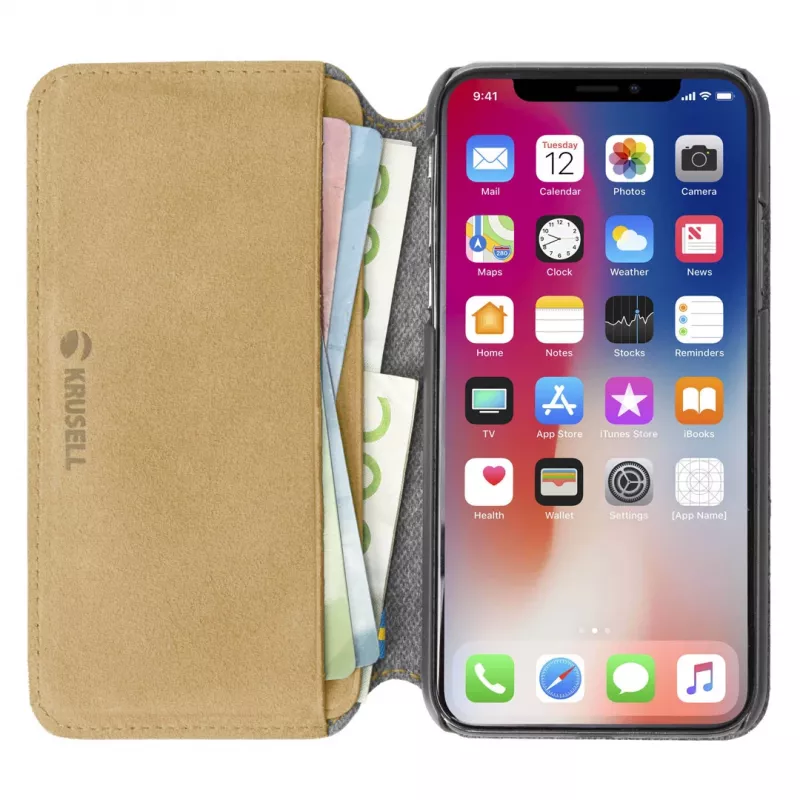 Funda tipo folio Krusell Broby 4 Card SlimWallet iPhone XS Max