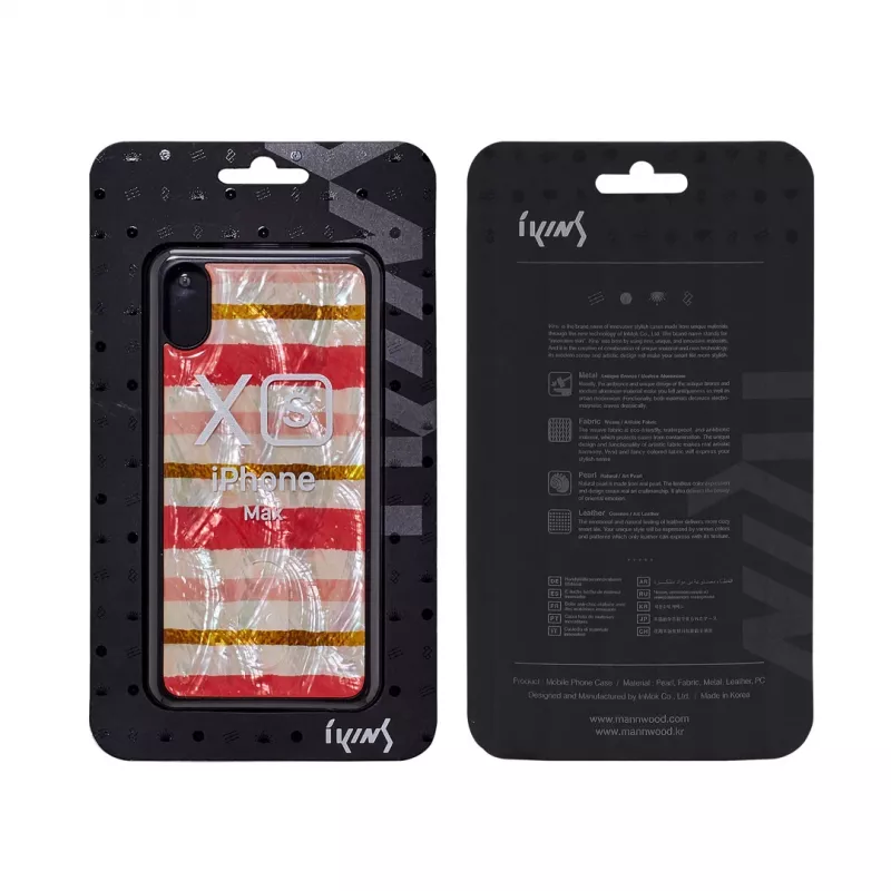 Funda para móvil iKins para iPhone XS Max — negra, diseño Shortcake