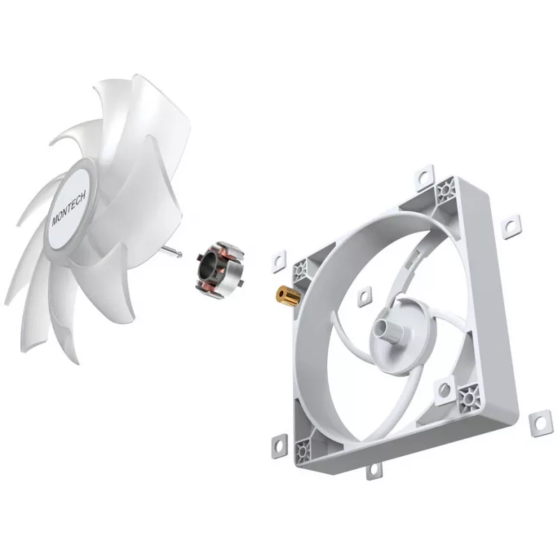 Set de ventiladores para carcasa Montech GF120 PWM ARGB 3 en 1 — ventilador PWM de 120 mm con iluminación ARGB