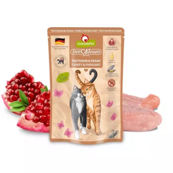 GRANATAPET DeliCATessen pavo y faisán - comida húmeda para gatos - 85 g